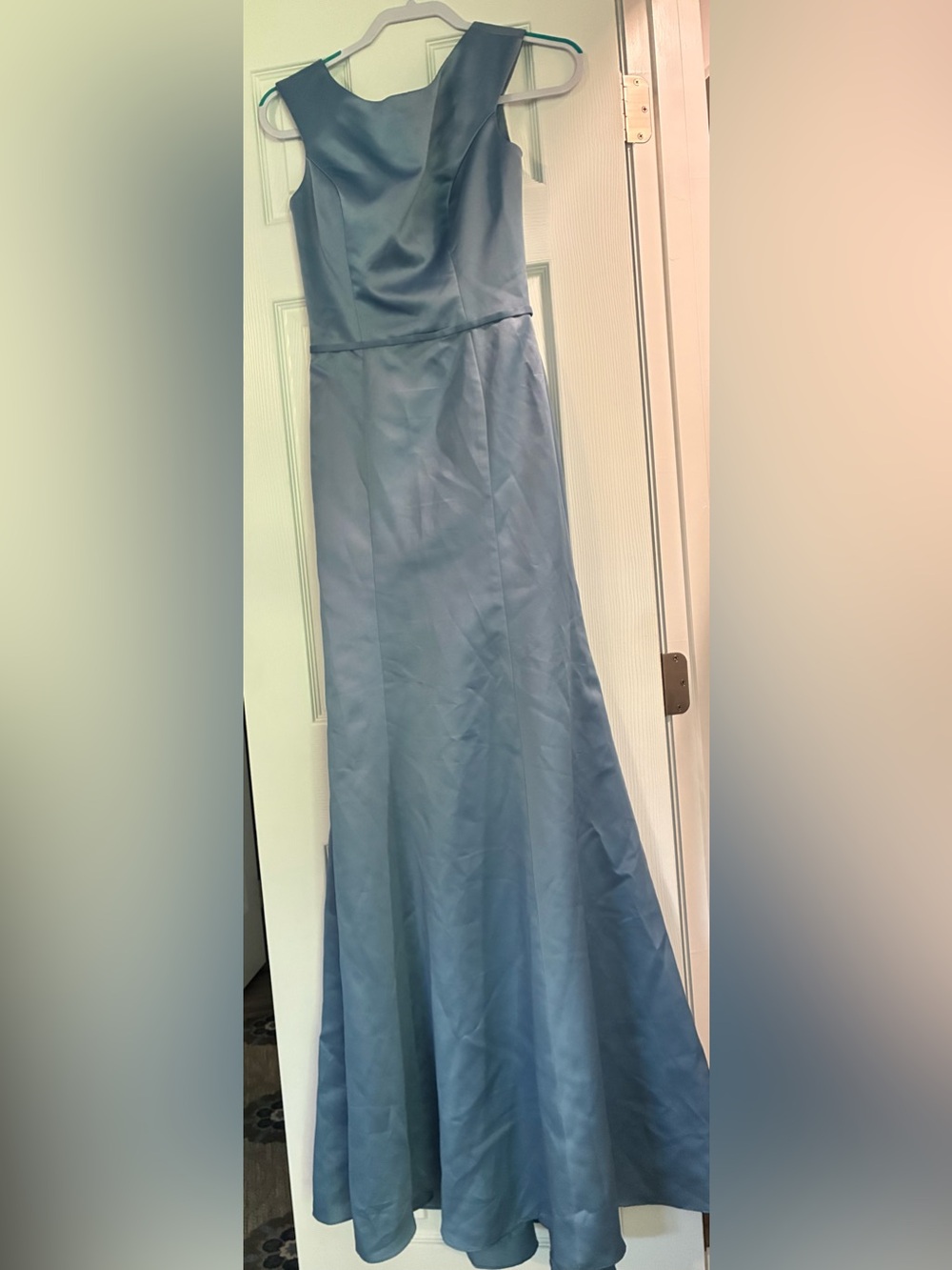 Dear Cleo Sleeveless Dusty Blue Evening Gown